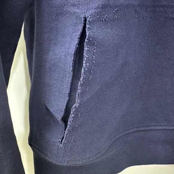 Rare Maison Margiela Navy Hoodie 46 Made in Italy - Picture 11 of 13
